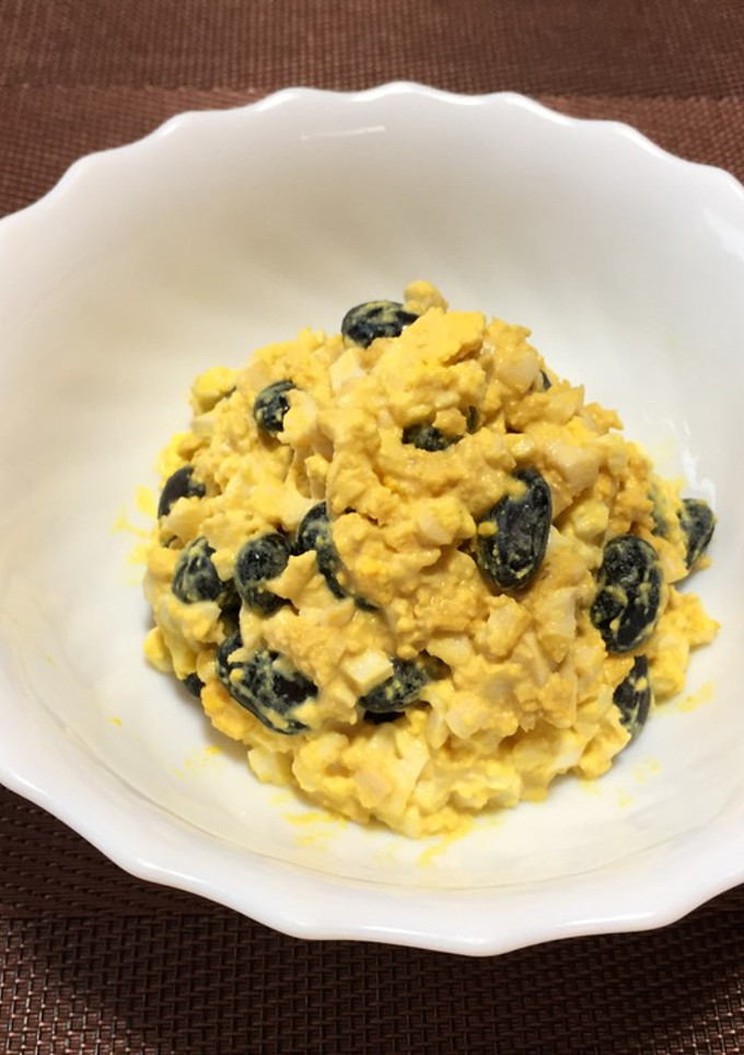 蒸し黒豆と卵のサラダ!(^^)!-レシピのメイン写真