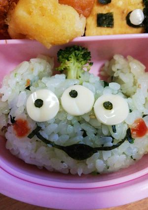 今日のキャラ弁7/10(リトルグリーメン-レシピのメイン写真