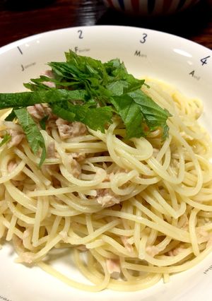 超絶簡単ツナとシソの冷製パスタ-レシピのメイン写真