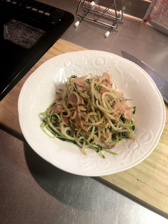 豆苗とベーコンの炒め物-レシピのメイン写真