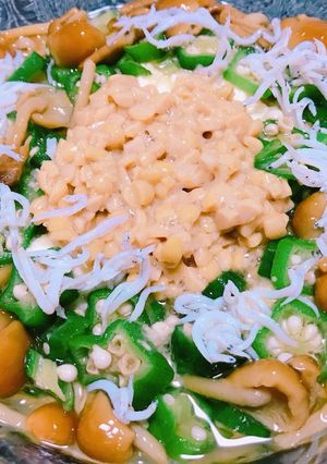納豆おくらねばねば丼！と見せかけて…♡-レシピのメイン写真