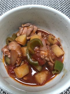 簡単で適当な鶏肉と野菜のトマト煮-レシピのメイン写真