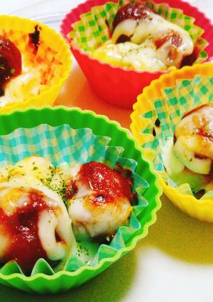 お弁当☆ミートボールとポテトのチーズ焼き-レシピのメイン写真