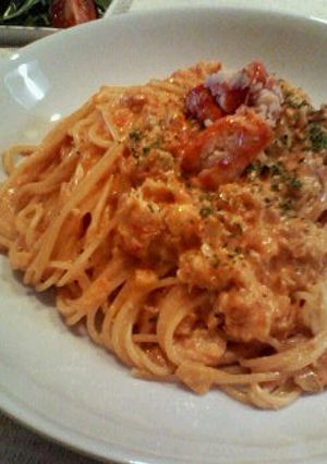 * 贅沢！カニ蟹トマトクリームパスタ *-レシピのメイン写真
