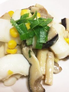 イカとエリンギのバター炒め-レシピのメイン写真