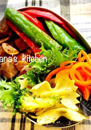 女子高生の野菜もたっぷりステーキ弁当♪♪-レシピのメイン写真