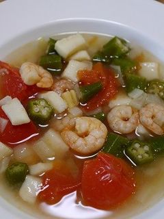 シーフードとオクラとトマトのスープ-レシピのメイン写真