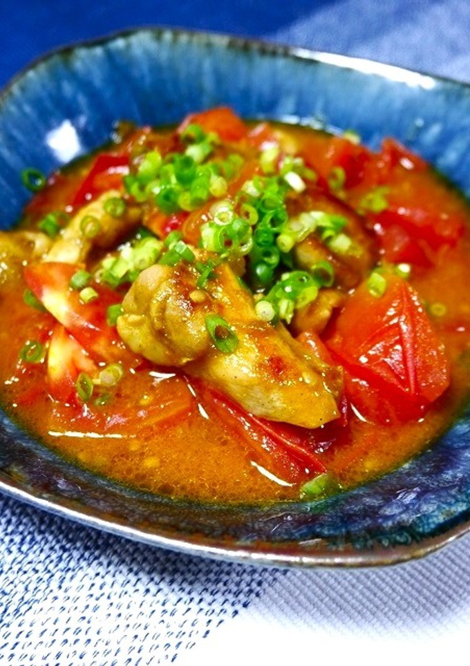 簡単！旨辛☆鶏とトマトのカレー炒め-レシピのメイン写真
