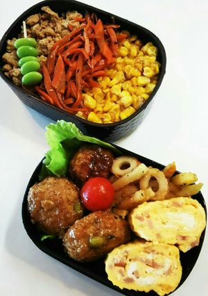 お弁当(7/10) 枝豆ミートボール-レシピのメイン写真