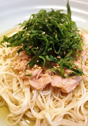 簡単アレンジ☆ツナと大葉の冷やしそうめん-レシピのメイン写真