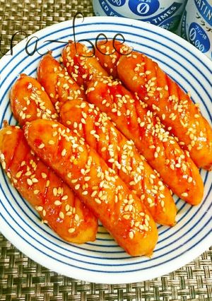 夏のおつまみ♪旨辛!コチュ照りウインナー-レシピのメイン写真