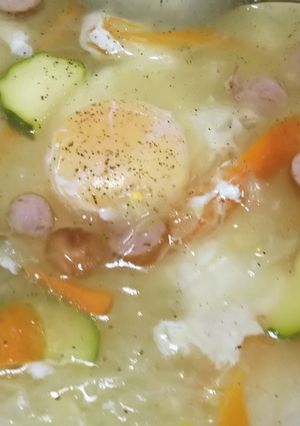 五分で朝の目玉スープ-レシピのメイン写真