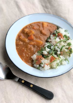 夏バテでも食べられる梅バターごはんカレー-レシピのメイン写真