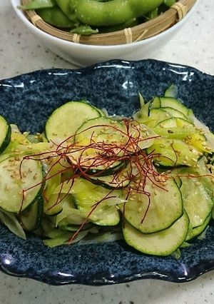 ズッキーニと葱炒め-レシピのメイン写真
