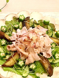 簡単おかず!豚しゃぶサラダ☆わさびポン酢-レシピのメイン写真