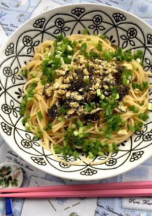 のり天と青ねぎの和風パスタ-レシピのメイン写真