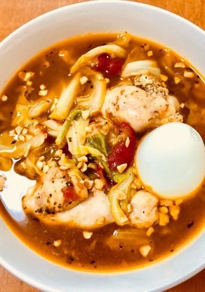 鶏手羽元と野菜のスープカレー-レシピのメイン写真