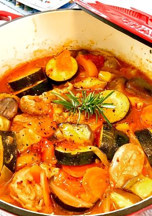 栄養満点◎チキンと夏野菜たぷりカポナータ-レシピのメイン写真