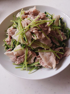 豆苗と豚肉のレンチン蒸し☆-レシピのメイン写真