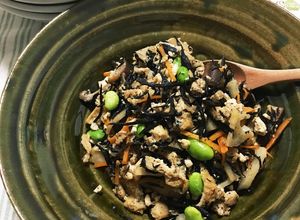 セブン風、お豆腐とひじきの煮物〜再現-レシピのメイン写真