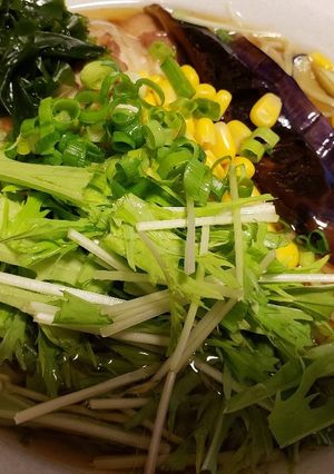 夏野菜サラダ醤油ラーメン-レシピのメイン写真