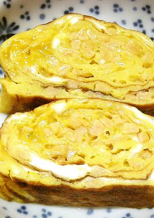 ☄夏を乗り切る♪いつもの卵焼きに納豆☄-レシピのメイン写真