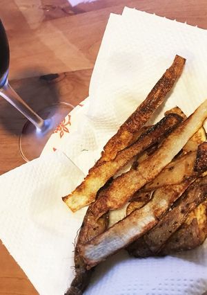 長芋の皮で作る生ポテトチップス-レシピのメイン写真