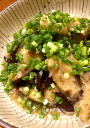 夏にサッパリ！焼きなすの大根おろし和え-レシピのメイン写真
