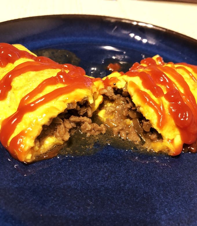 甘辛ひき肉入り！我が家直伝オムレツ☆ by まなぴよた 【クックパッド