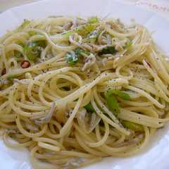 รูปของ ☆長ネギとしらすの和風パスタ☆