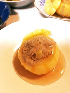 プッチーニ(ミニかぼちゃ)の肉詰め-レシピのメイン写真