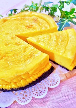 *かぼちゃのチーズケーキ*-レシピのメイン写真