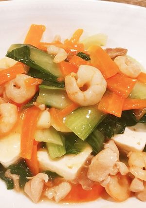 えびと青梗菜の豆腐あんかけ-レシピのメイン写真