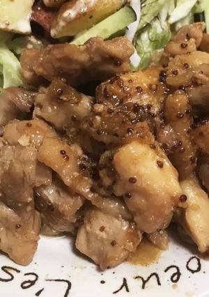 鶏肉と玉ねぎのハニー粒マスタード焼き☆☆-レシピのメイン写真