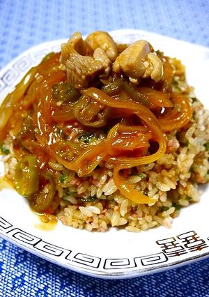 簡単！旨辛☆肉餡かけチャーハン-レシピのメイン写真