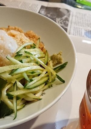 夕べの残り物でぶっかけ卸しうどん-レシピのメイン写真