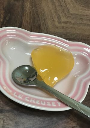 ベビー水分補給！メロンのワタで寒天ゼリー-レシピのメイン写真