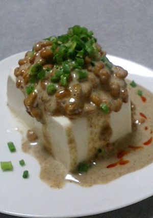 ピリ辛！簡単♪変り種なっとう冷奴★-レシピのメイン写真