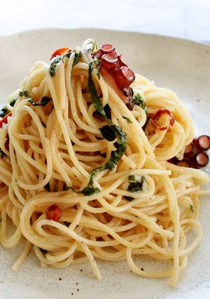 レンジで簡単！たこと大葉のクリームパスタ-レシピのメイン写真