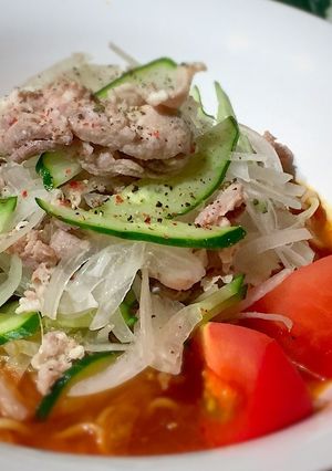 冷やし旨辛豚しゃぶサラダ麺-レシピのメイン写真