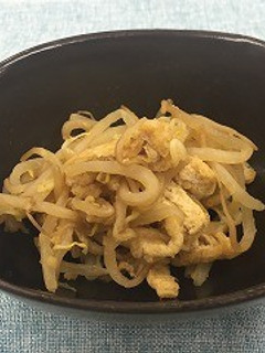 油揚げともやしの生姜醤油和え(透析食)-レシピのメイン写真