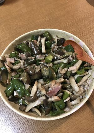 ピーマンとキノコの炒め煮-レシピのメイン写真