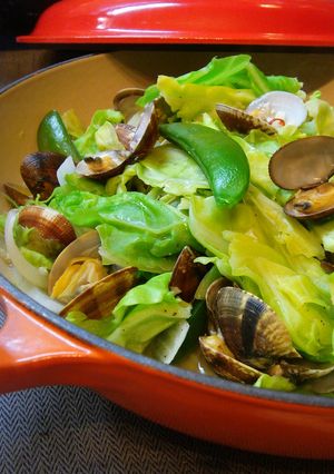 あさりと春野菜のワイン蒸し-レシピのメイン写真