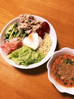 サッポロ一番で冷しゃぶつけ麺-レシピのメイン写真