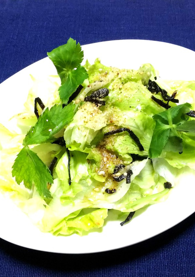 レタスと塩昆布の和風サラダ-レシピのメイン写真