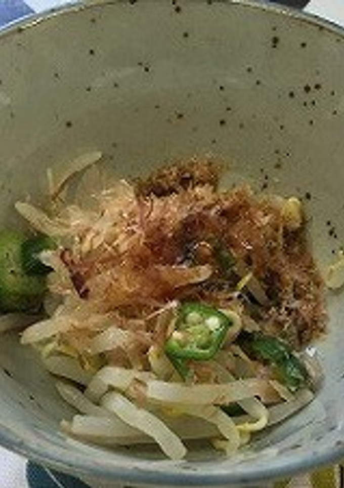 オクラともやしのおかか和え（透析食）-レシピのメイン写真