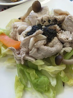 豚しゃぶの黒胡麻酢かけ(透析食)-レシピのメイン写真