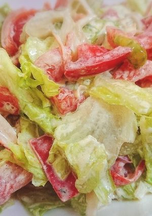 レタスとカニカマのトマトサラダ-レシピのメイン写真
