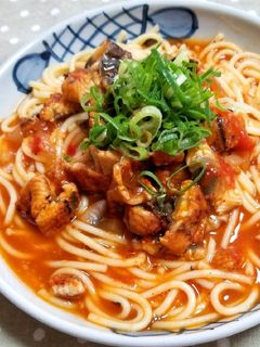 鰻トマトソースパスタ-レシピのメイン写真