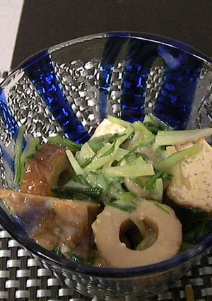 水菜と練り物の辛子酢味噌和え-レシピのメイン写真